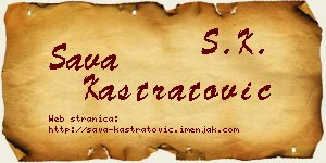 Sava Kastratović vizit kartica